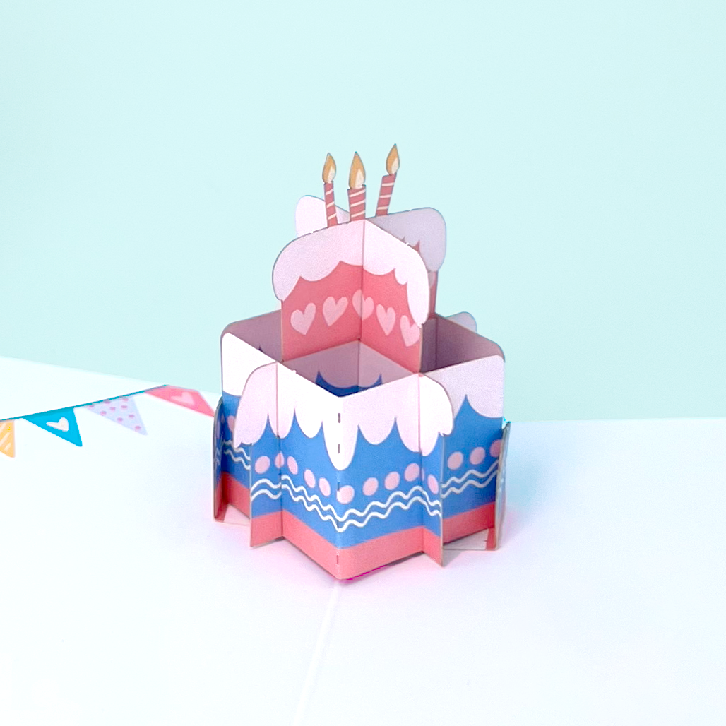 Blue birthday cake