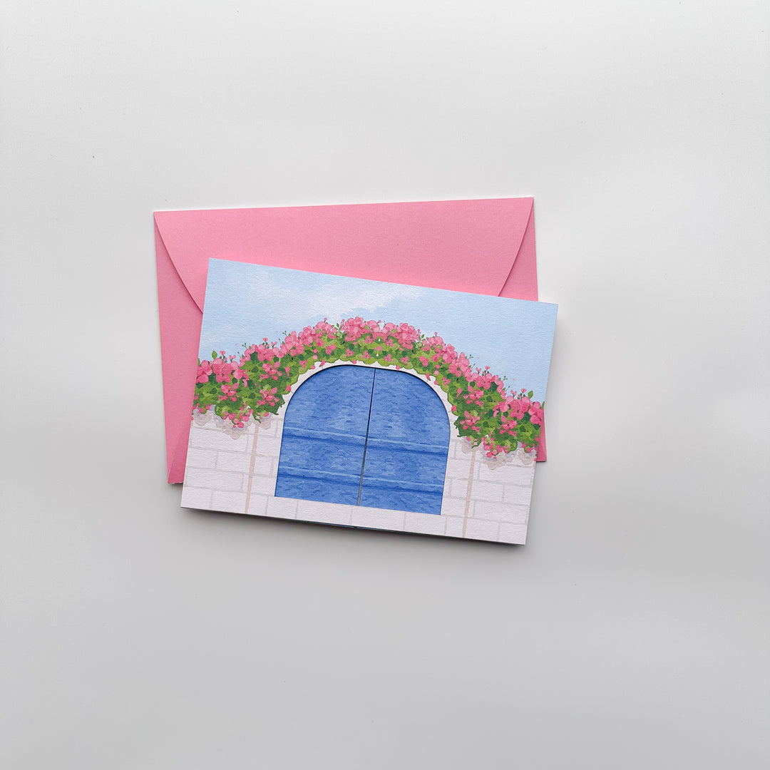 Floral gate cash gift pop up card