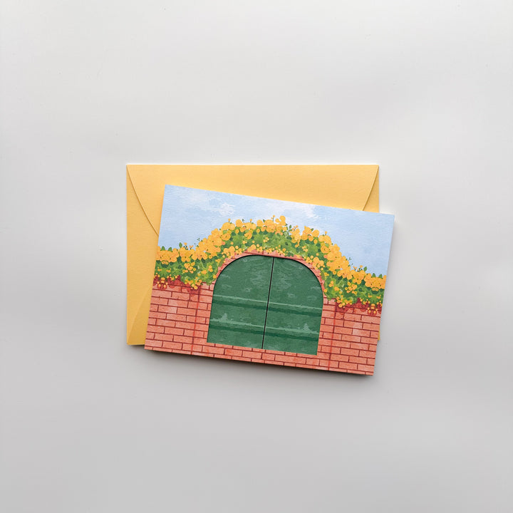 Floral gate cash gift pop up card