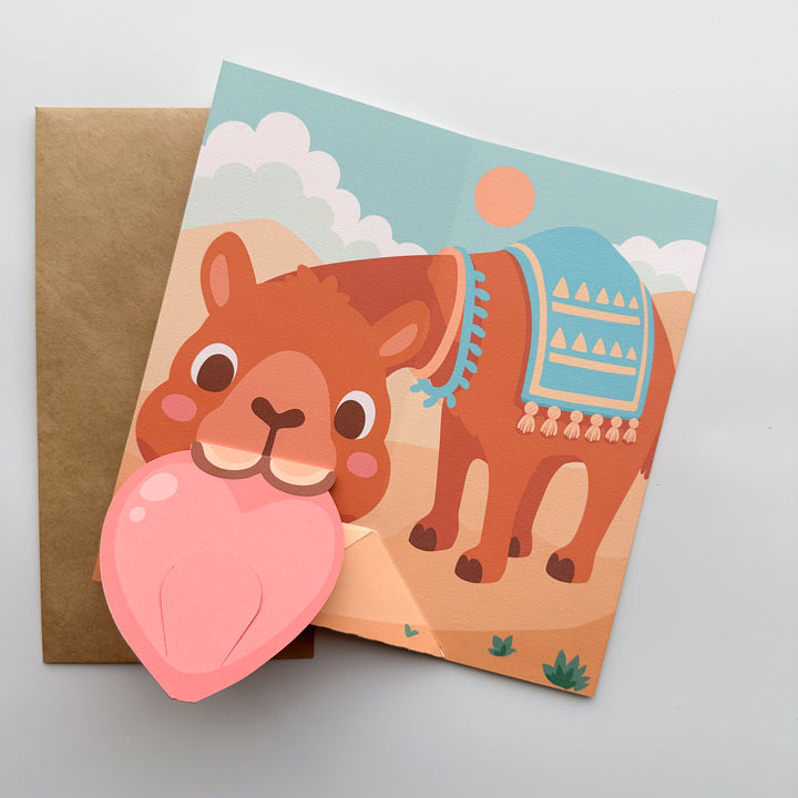 Camel cash gift pop up card